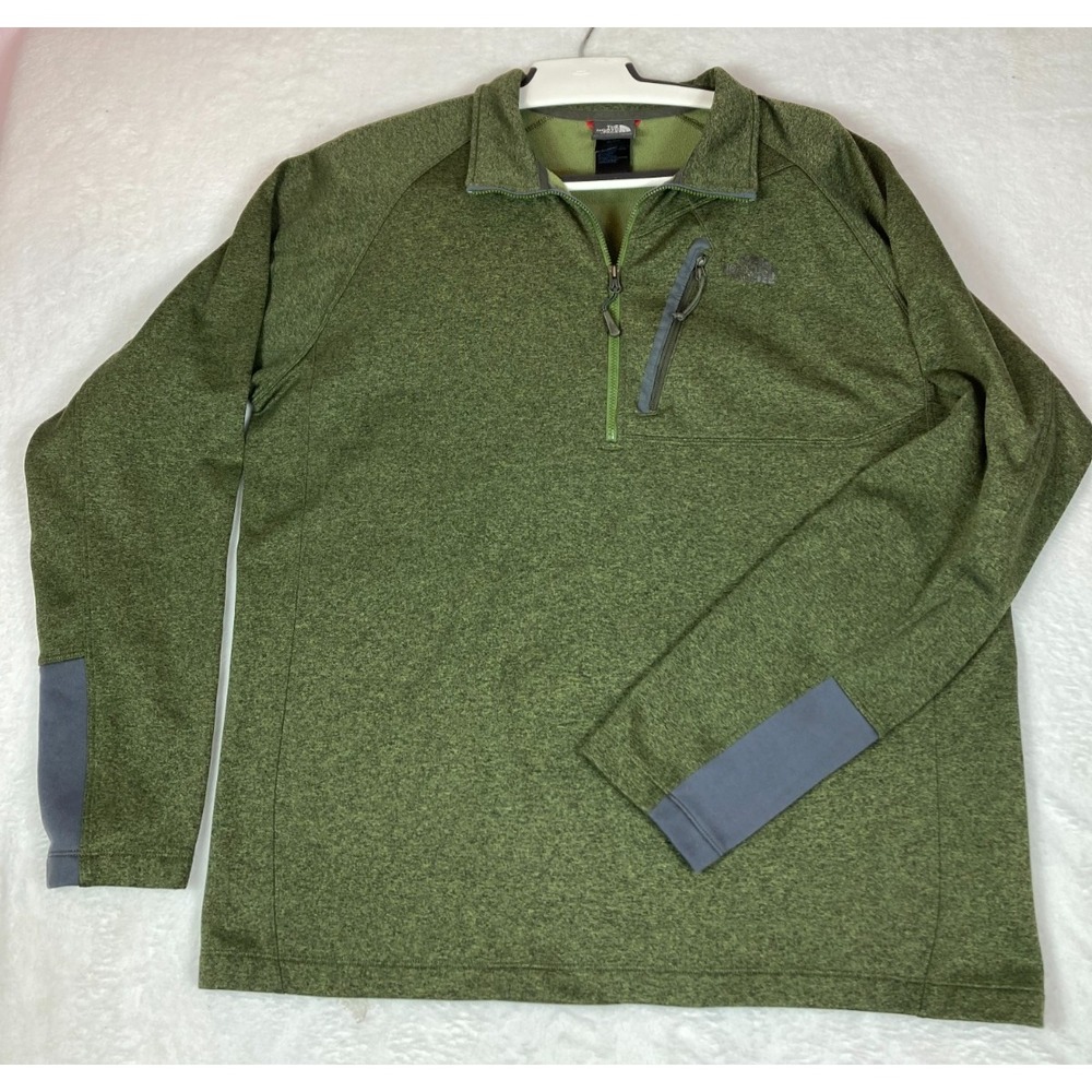 The North Face Quarter Zip Pullover Softshell Lined Jacket Men's Size‎ XL Green